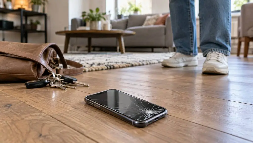 Gebarsten telefoonscherm door valschade valt meestal niet onder wettelijke garantie
